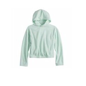 Tek Gear Girl's Microfleece Cinched Hem Green Hoodie Size S (7) NWT